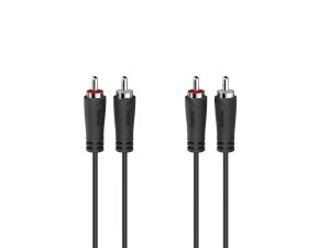 Аудио кабел HAMA, 2 x Чинч мъжко - 2 x Чинч мъжко, 1.5м, За CD,  Черен