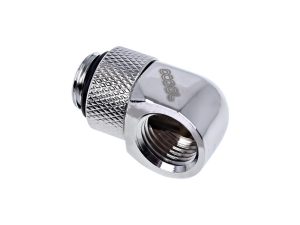 Въртящ се L-конектор Alphacool Eiszapfen, G1/4 AG auf G1/4 IG, Сребрист
