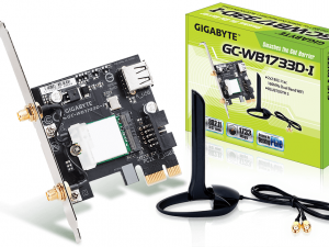 Безжичен PCI Express адаптер Gigabyte GC-WB1733D-I, 2x2 802.11ac 160MHz, Bluetooth 5.0
