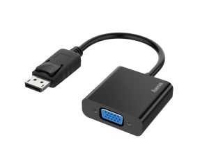 Адаптер HAMA, DisplayPort мъжко - VGA женско, Full-HD 1080p, Черен
