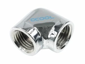 L-конектор Alphacool HF, Вътрешна резба G1/4 - G1/4, 90°, Хром