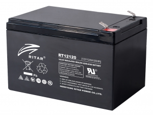 Оловна Батерия RITAR, (RT12120) AGM, 12V, 12 Ah, 151/ 98/ 95 mm, Tерминал2
