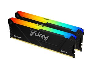 Памет Kingston FURY Beast Black RGB 64GB(2x32GB) DDR4 3600MHz CL18