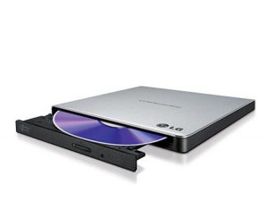 Външно USB DVD записващо устройство LG GP57ES40, USB 2.0, сребърно сиво