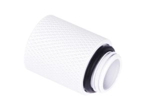 Удължител Alphacool Eiszapfen, 20 mm, G1/4 вънжна към G1/4 вътрешна резба, Бял
