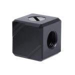 Терминал за свързване Alphacool Eiszapfen, G1/4 IT, 5 посочвен, Черен