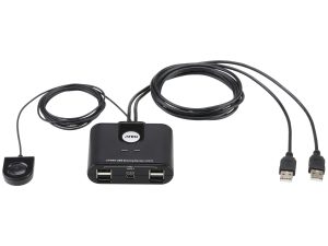 Превключвател ATEN US224, 2 компютъра към 4 USB периферни устройства