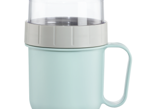 Купа за зърнени храни Xavax To Go, 2 отделения, 500 + 200 ml, пастелно синьо/сиво