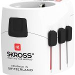 Адаптер SKROSS PRO Light, 2 x USB-A, World, Бял
