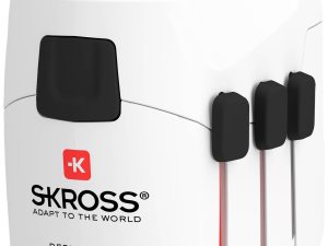 Адаптер SKROSS PRO Light, 2 x USB-A, World, Бял