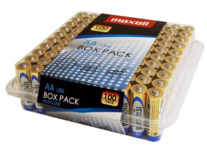 Алкални батерии MAXELL LR6 AA 10x10 бр / 100 бр. в PVC кутия