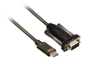 Конвертор ACT AC6002, USB-C мъжко - RS232 мъжко, 9 pin, 1.5 м, Черен