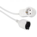 Удължителен кабел HAMA Powerplug, Шуко мъжко, Шуко женско, Допълнителен контакт, 3.0 m, Бял