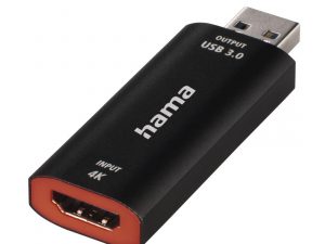 Video Recording стик HAMA 74257, HDMI женско - USB мъжко, 4К,  Черен