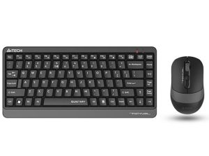 Комплект клавиатура и мишка A4TECH Fstyler FGS1110Q, Безжичен, Сива