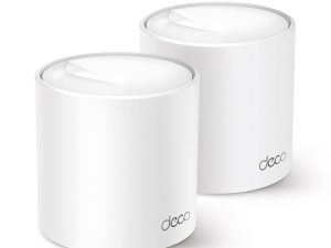 Безжичен рутер TP-Link Deco X60 V3 2-Pack, AX5400, 2.4/5 GHz, 574 -  2402 Mbps, Gigabit