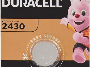 Бутонна батерия литиева DURACELL CR2430, 3V,  1 бр. в блистер, цена за 1 бр.