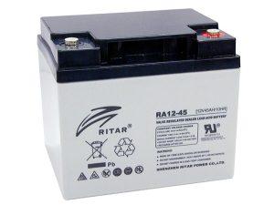 Оловна Батерия RITAR (RA12-45) AGM, 12V, 45 Ah, 198/ 166/ 169 mm, Терминал F11(M6)