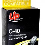 Мастилница UPRINT PG-40XL CANON, Черен