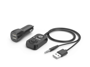 Блутут приемник за кола HAMA AUX-In, USB зарядно, 2.1 A, Свободни ръце, 14167