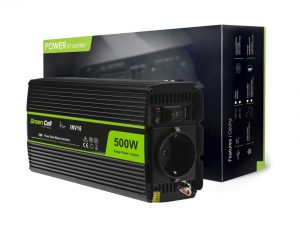 Инвертор GREEN CELL, 12/220V, DC/AC, 500W/1000W, Чиста синусоида