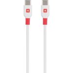 Кабел Skross, USB-C - USB-C мъжко, USB 2.0, 1.2м, Бял