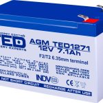 Оловна батерия TED ELECTRIC, AGM, 12V, 7Ah, 151/ 65/ 94 mm, Терминал2