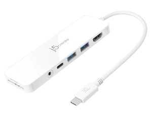 6-портов хъб j5create Mini Dock JCD373, USB, HDMI, SD, 3.5 mm jack