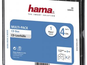 Кутийка за CD/DVD HAMA Multi-Pack 4, прозрачен/черен