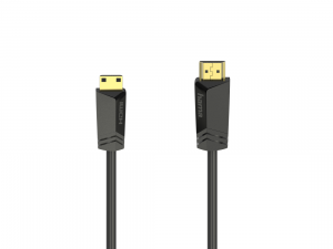 Кабел HAMA, HDMI мъжко - mini HDMI мъжко, 1.5 м, Позл.конектори, Черен