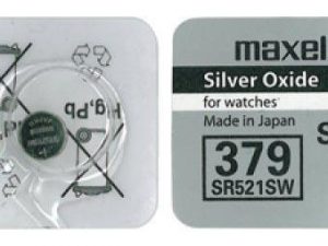 Бутонна батерия сребърна MAXELL SR521 SW /AG0/379/ 1.55V