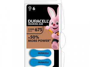 Батерия цинково въздушна DURACELL ZA675 6 бр. бутонни за слухов апарат в блистер
