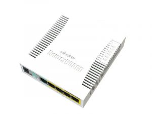 Суич MikroTik RB260GSP, 5-port 10/10/1000+1xSFP, PoE