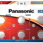 Бутонна батерия литиева PANASONIC CR2016, 3V, 6 бр. в блистер /цена за 6 бр./