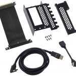 Универсален брекет и кабел за вертикален монтаж за видео карта CableMod PCIe x16, 1x DisplayPort, 1x HDMI кабел