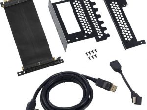 Универсален брекет и кабел за вертикален монтаж за видео карта CableMod PCIe x16, 1x DisplayPort, 1x HDMI кабел