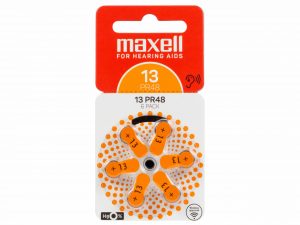 Батерия цинково въздушна MAXELL ZA13 6 бр. бутонни за слухов апарат в блистер