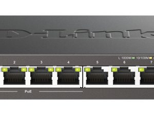 Суич D-Link DGS-1008P, 4x PoE + 4 x стандартни, 10/100/1000, Gigabit,
