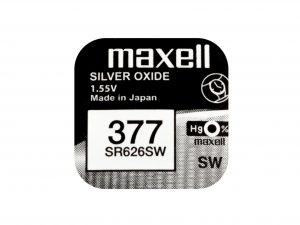 Бутонна батерия сребърна MAXELL SR626 SW /AG4/377/ 1.55V