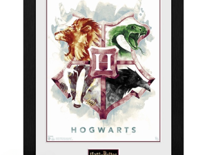 GBEYE HARRY POTTER - Framed print "Hogwarts Water Colour" (30x40)