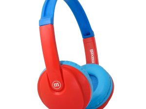 Блутут детски слушалки Maxell KIDZ HP-BT350, малък размер, Червен/Син