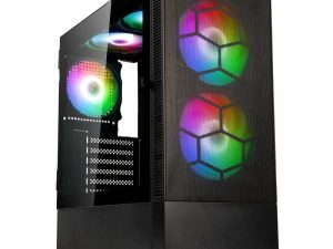 Кутия Kolink Observatory MX Mesh ARGB TG Mid-Tower, Черна