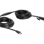 Удължителен кабел DeLock, Активен, USB-A мъжко - USB-A женско, USB 3.0, 10 м