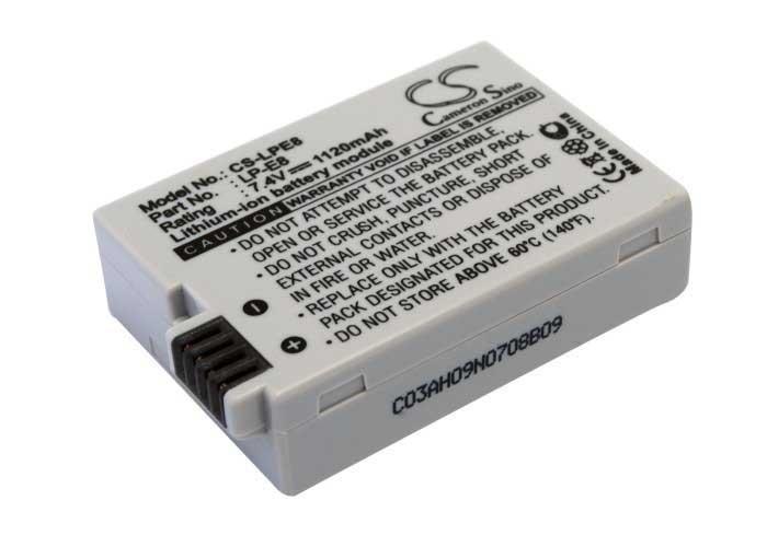 Батерия за апарат Cameron Sino LP-E8, 7.4V, 1120mAh, Canon EOS Rebel T2i, T3i, T4i, T5i, EOS 600D, 550D, 650D, 700D, Kiss X5, X4, X6 - Image 2