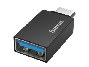 Адаптер HAMA OTG USB-C мъжко-USB 3.2 Gen 1 A женско, 5Gbit/s Черен