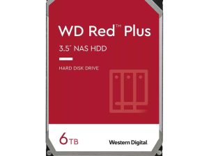 Хард диск WD Red Plus, 6TB NAS, 3.5", 256MB, 5400RPM, WD60EFPX