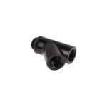 Y-конектор Alphacool Eiszapfen, Въртящ се, 45°, G1/4 външна към 2 x G1/4 вътрешна резба, Черен мат