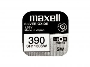 Бутонна батерия сребърна MAXELL SR1130 SW /AG10/ 389/390/  1.55V