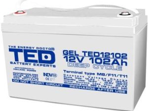 Оловна гелова батерия TED ELECTRIC, 12V, 102Ah, 330/ 173/ 220 mm AGM