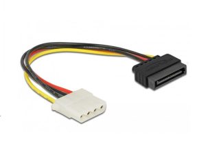 Кабел DeLock Power Cable SATA 15 pin женско към 4 pin женско, 20 cm